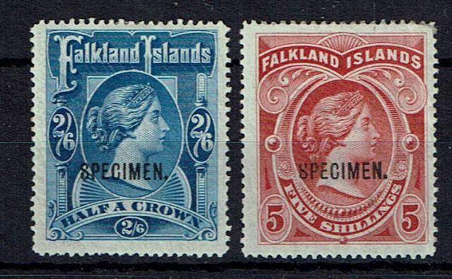 Image of Falkland Islands SG 41S/42S MM British Commonwealth Stamp